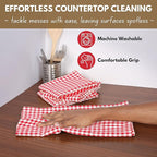 Native Fab Gingham Cotton Kitchen Towel 4 Pack 16"x26" - Image 4