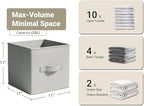 4 Pack Foldable Fabric Closet Storage Bins, 11Inch Organizer Cubes - Image 3
