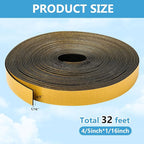 Black Weather Stripping Door Seal Strip, Strong Adhesive, Lightproof, Soundproof - Image 2