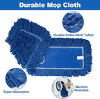 4 Pack - 24-Inch Washable Dust Mop Heads – Full Cloth, Extra Durable, Easy - Image 3
