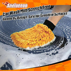 4 Pack Car Wash Mitt Microfiber, Premium Chenille Microfiber Wash Car Mitts - Image 4