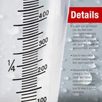 TCP Global 1/2 Liter Plastic Graduated Measuring and Mixing Pitcher - Image 3