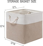 12 x 12 Inch Cube Storage Bins, 6 Pack Large Collapsible Fabric Storage Bin - Image 4