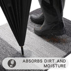 Kitinjoy Indoor Outdoor Door Mat, 32x20 Non-Slip Absorbent Dirt Trapper - Image 2