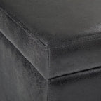 SIMPLIHOME Avalon 48 inch Wide Contemporary Rectangle Storage Ottoman Bench in - Image 6