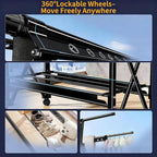 Heavy Duty Rolling Clothing Rack - Image 6