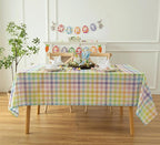 Waterproof Plaid Easter Tablecloth Fabric - Image 9
