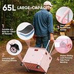 VUSIGN Folding Utility Cart, Foldable Rolling Crate Handcart - Image 2