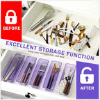 Maitys 12 Pcs Vanity Drawer Organizer 9 x 3 x 2 Inches Clear Plastic Utensil - Image 4