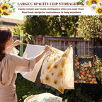 Fashion Maple Leaf Laundry Clothespin Holder Bag - Image 6