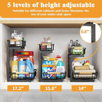 2-Tier Slide Out Under Sink Organizer – 2-Tier Pull-Out Storage Rack, Bathroom - Image 4