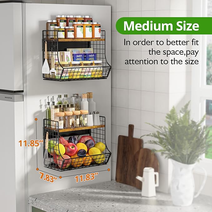 2 Pack Magnetic Shelf for Fridge - Image 3