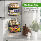 Magnetic Shelf for Fridge with Wood Lid, Fruit Potato and Onion Storage Bins - Image 3