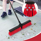 24" Push Broom Outdoor with 63" Long Handle and Stiff Bristles, Heavy Duty - Image 4