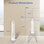 GCCSJ 3 Tier Portable Collapsible 4-Legged Clothes Drying Rack, Foldable - Image 7