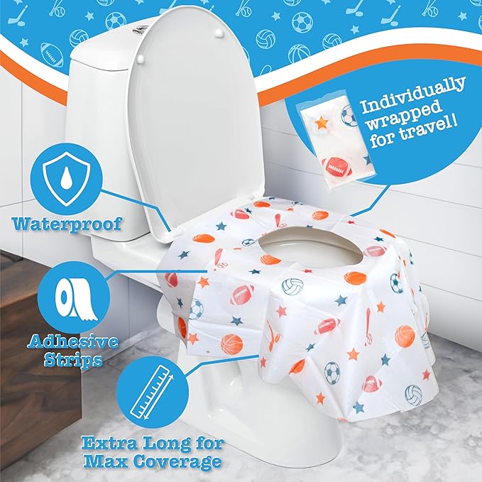 Disposable Toilet Seat Covers for Kids & Adults, 40 Pack - Image 4