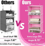 Simple Houseware 3 Shelf Hanging Closet Organizer - Image 4