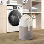 CLHMILY&Z 40L Laundry Basket Round Storage Rope Basket - Image 2
