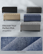 SONGMICS Storage Ottoman Bench, Foot Rest - Image 6