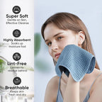 Microfiber Waffle Face Towels, 2 Pieces, Fast Drying, Lint Free - Image 4