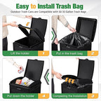 Flamaker 30 Gallon Trash Can, Resin Outdoor Garbage Can - Image 3
