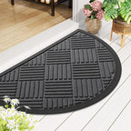 Smiry Half Circle Front Door Mat Outside Entrance, Heavy Duty Outdoor Indoor - Image 8