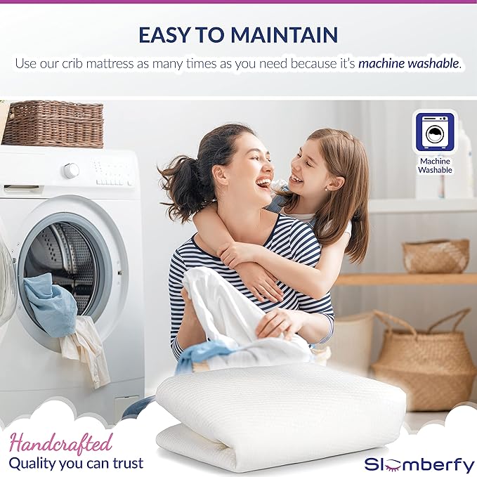 Bamboo Crib Mattress Protector by Slumberfy, Waterproof and Hypoallergenic - Image 7