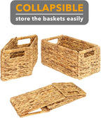 SpaceAid 4 Pack Wicker Basket, Storage Baskets - Image 7