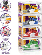 Acrylic Shoe Box Clear Plastic Stackable Storage Boxes - Image 4