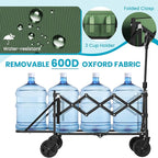 Collapsible Folding Wagon with Tailgate, Wagons Carts Foldable with 350lbs - Image 4