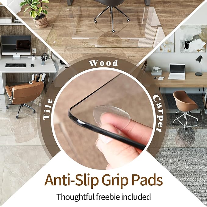 Koonmi Tempered Glass Chair Mat 45"x53" - Image 5