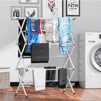 3 Tier Clothes Drying Rack, Foldable & Portable Clothing Drying Rack, - Image 5