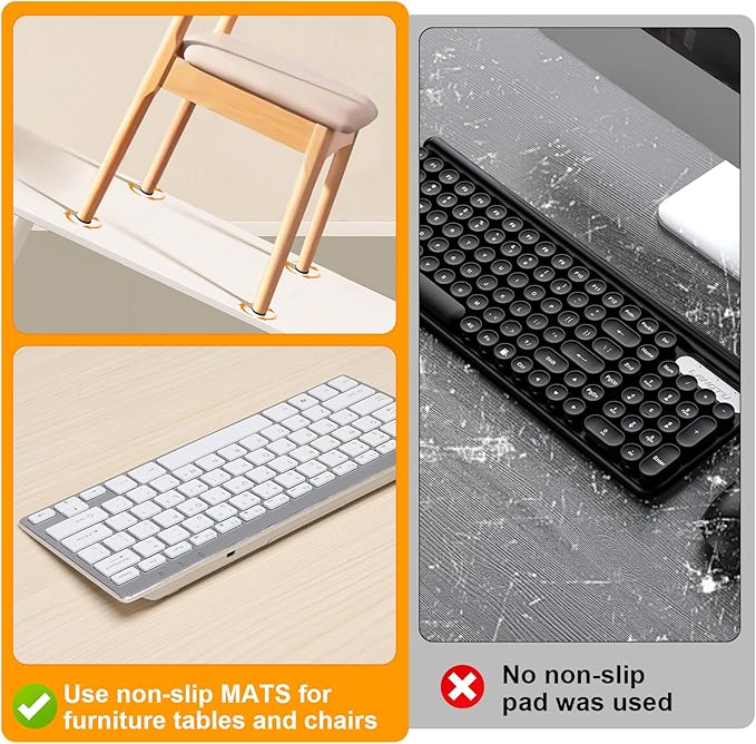 CHUNZEXI Non Slip Furniture Pads 4 PCS 6" x 4", Heavy Duty Rubber Grippers - Image 3