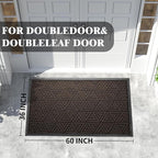 Yimobra Extra Large Door Mat 60x32, All-Weather Waterproof Non-Slip Welcome - Image 2