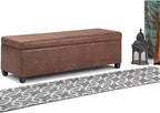 SIMPLIHOME Avalon 48 inch Wide Contemporary Rectangle Storage Ottoman Bench in - Image 4