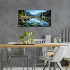 GUGIKA Landscape Wall Art for Living Room, Mountain and Lake Wall-Decor for - Image 6