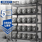 BILT HARD 60" W x 24" D Garage Shelving 3500 LBS, Heavy Duty 5-Tier Metal - Image 3