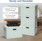 Large 17" 36 Quart Collapsible Stackable Storage Bins - Image 3