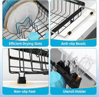 romision Expandable Dish Drying Rack Over The Sink Small Metal Stainless Steel - Image 7