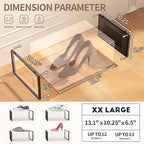 12 Pack XX Large Shoe Organizer Storage Boxes - Image 6