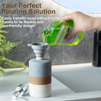 Ceramic Soap Dispenser Set for Hand Soap, Dish Soap, Conditioner, Bathroom & - Image 4