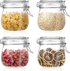 Glass Food Storage Jars with Airtight Lids 13 oz Round 4 Pack Kitchen Storage - Image 8