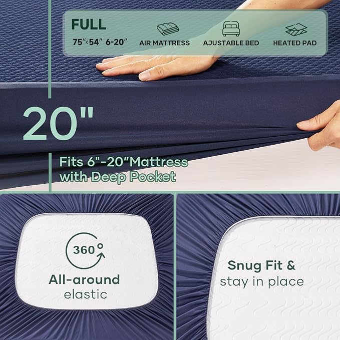 OhGeni 100% Waterproof Mattress Protector, Queen Size Mattress Pad, Fits 6"-20" - Image 2