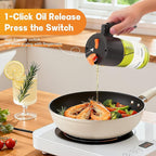 Upgrade 2 in 1 Oil Sprayer for Cooking, 17oz Light-Blocking Glass Olive Oil - Image 4