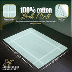 Pearl Linens Pack of 2 100% Cotton Bath Mat 18x25 inches, Soft & Absorbent - Image 2