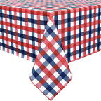 Classic Gingham 4th of July Tablecloth Fabric - Image 2