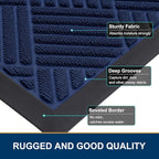 Smiry Front Door Mat Outside Entrance, Heavy Duty Outdoor Indoor Natural Rubber - Image 4
