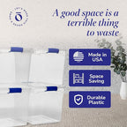 HOMZ 4-Pack Latching Lid, Large Clear Plastic Storage Bins - Image 5