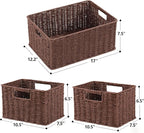 HOONEX Large Woven Baskets for Storage, Paper Rope Baskets - Image 7