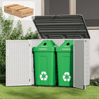 ZZM Large Outdoor Storage Shed, 48 Cu Ft Resin Versatile Storage Cabinet - Image 4
